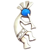 Vintage JC Jim Calladitto Navajo 925 Sterling Silver Turquoise Kokopelli... - £27.97 GBP