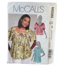 McCalls Sewing Pattern 5589 Blouse Tunic Shirt Top Misses Size 8-16 - $8.99