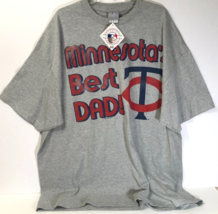 Minnesota Twins Vintage 90s Mlb Best Dad Distressed Gray T-Shirt 3XL New - £28.00 GBP