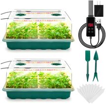 Indoor Gardening Starter Kit: 96-Cell Seed Tray with Grow Light &amp; Draina... - $71.23