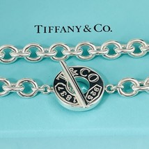 20&quot; Tiffany 1837 Circle Clasp Toggle Necklace in Silver - £560.99 GBP