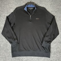 Greg Norman Sweater Mens Large Black Long Sleeve 1/4 Zip Casual Pullover Adult - £14.56 GBP