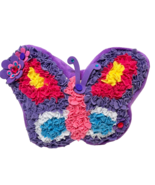 Plush Craft Stuffed Ruffled Rhinestones Butterfly Plush Pillow 9.5 x 8&quot; - $13.59