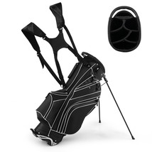 Lightweight Golf Stand Carry Bag W/6 Way Top Dividers &amp; 8 Pockets Rain Hood - £129.61 GBP