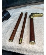Vintage Walking Stick Cane Solid Brass Horse Head 31” Gold Tone Wooden - $40.00