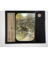 Antique Color Glass Magic Lantern Slide “Swiss Swedish Canyon” - $13.93
