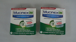 2 Boxes Mucinex DM 12-Hour Maximum Strength Cough Suppressant – 7 Tablet... - $11.95