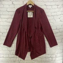 Jones Studio Open Front Shrug Womens Sz XS Burgundy NWT - £15.56 GBP