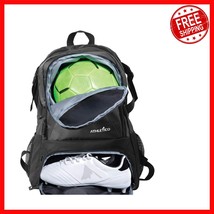 Versatile Sports Backpack with Vented Ball &amp; Cleat Compartments - Rugged... - $58.19