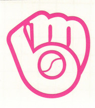 Pink Milwaukee Brewers fire helmet window decal sticker up to 12 inches - £2.72 GBP+