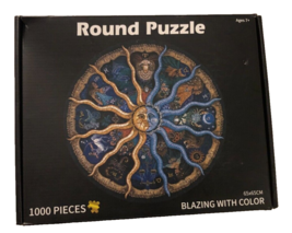 Pinshidai No. 0609-D Round 1000 Piece Puzzle New Blazing With Color Sealed - £12.06 GBP