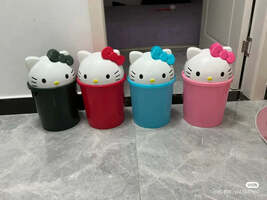 New Sanrio Hello Kitty Dustbin Trash Can Rubbish Bin Garbage Bin Kitty K... - €8,57 EUR+