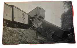 Train Wreck postcard 1907 Canaan NH Freight Train RPPC - £3.11 GBP