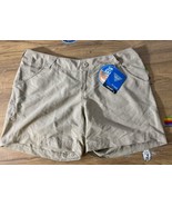 Columbia Coral Compass Shorts Womens LARGE 6&quot; Inseam Khaki Hiking Outdoo... - £23.29 GBP