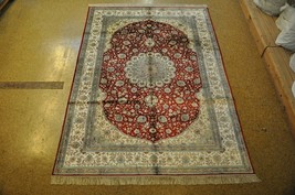 Vintage 6x9 Hand-Knotted Fine Quality Silk Rug PIX-27575 - £18,747.84 GBP