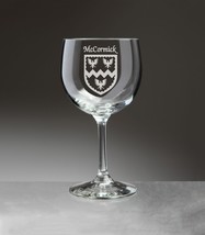 McCormick Irish Coat of Arms Red Wine Glasses - Set of 4 (Sand Etched) - $67.32
