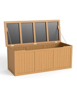 112 Gallon Outdoor Solid Wood Deck Box | Storage, Seat, Table Top - €177,20 EUR