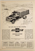 1949 Print Ad Chevrolet Advance-Design Trucks Farm Stake Model Chevy - £14.24 GBP