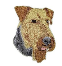 Amazing Dog Faces[Airedale Dog Face] Embroidery Iron On/Sew Patch [4&quot;x 3.18&quot;][Ma - £9.07 GBP