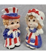 Uncle Sam Kids Betsy Ross Piggy Bank Vtg Lefton Patriotic Ceramic Child ... - $1,889.65 MXN