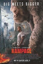 RAMPAGE - 11.5&quot;x17&quot; Original Promo Movie Poster 2018 Dwayne The Rock Joh... - £7.70 GBP