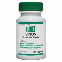 BHI Sinus Relief Tablets - Homeopathic Formula for Minor Sinus and Nasal... - $23.34