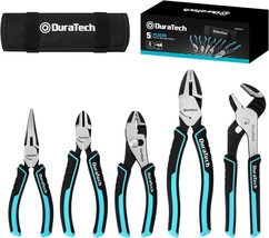 DURATECH 5-Piece Cr-Ni Pliers Set, 6&quot; Long Nose Pliers, 6&quot; Slip Joint Pl... - $67.34