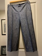 John Galliano Cotton Gray Cropped Pants Sz Us 10 Made In France Euc - £117.68 GBP