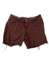 Anthropologie BICA CHEIA Womens Shorts Brown Denim Cut Off Raw Hem Size 29 - $14.39