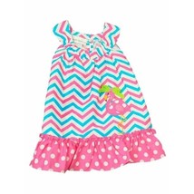 Allison Ann Baby Girl Pink Blue Flamingo Summer Birthday Party Dress 9-1... - £10.84 GBP