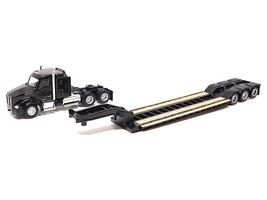 Kenworth T880 SBFS Sleeper Tandem Tractor Black with Lowboy Trailer and CAT 320D - £27.70 GBP