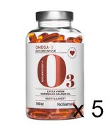 BioSalma Omega-3 Salmon Oil 1000 mg 5-pack (5x180 capsules) - Norweigan ... - $140.00