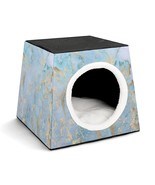 Mondxflaur Gold Marble Cat Beds for Indoor Cats Cave Bed 3 in 1 Pet House - £26.43 GBP
