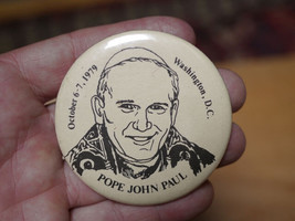Vintage October 1979 Catholic Pope John Paul Washington DC Visit Pin 2.5&quot; Wide - £19.90 GBP