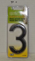 HY-KO 4" Old World Bronze Number Three 3 with Mounting Screws - $9.89