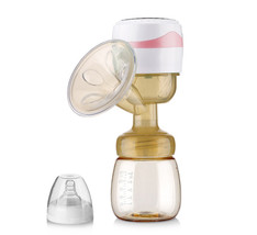 Integrated Electric Food Grade Material Non-Toxic Touch Smart Breast Pump Pink - £39.86 GBP
