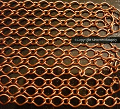 Large ant copper plated cable chain 10x8mm cable twist 4 open links&quot; 12&#39;... - £7.07 GBP
