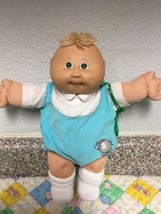 Vintage Cabbage Patch Kid Preemie Boy Wheat Hair Tuft Green Eyes HM#3 1987 - £115.90 GBP