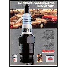 1985 Motorcraft Spark Plugs Vintage Print Ad Ford Mustang Thunderbird Wall Art - £8.47 GBP