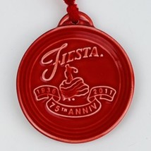 Fiesta 75th Anniversary ornament SCARLET Red Dancing Lady 2011 Retired L... - $38.69