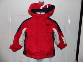 OshKosh B&#39;gosh Reversible Hooded Coat Red/Blue/White Size 18 Months Boy&#39;s - $27.55