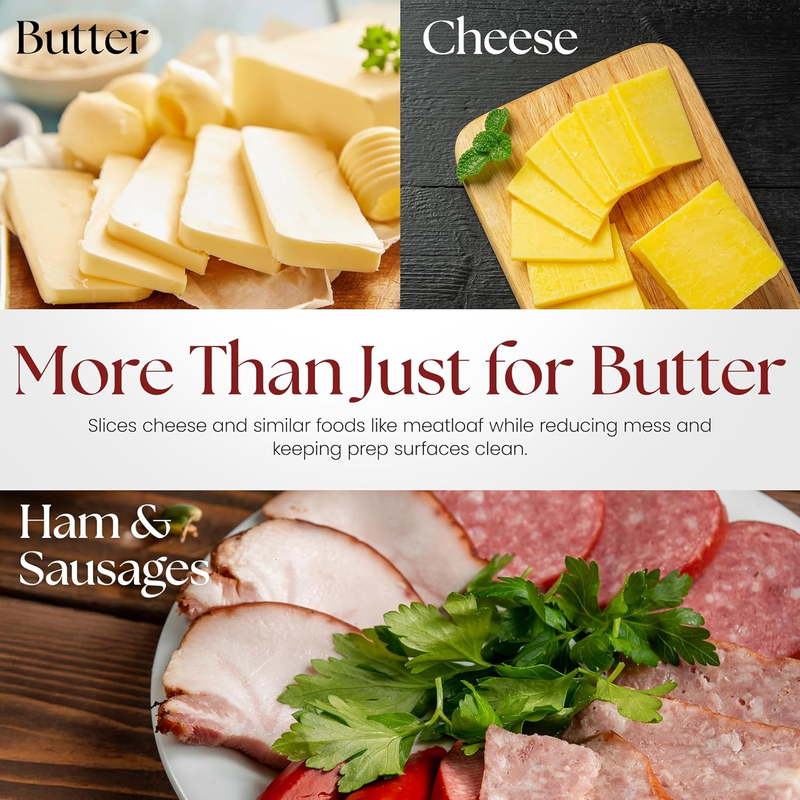 Butter and Cheese Slicer |Cutter with Wooden Storage Tray |Multipurpose Handheld Item image 4