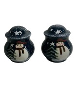 Christmas Holiday Snowman Salt and Pepper Shakers Cobalt Blue Multicolor... - $169.23 MXN