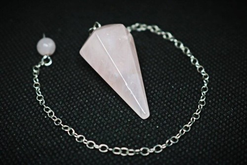 ROSE QUARTZ CRYSTAL HAUNTED DOLL COMMUNICATION PENDULUM! EASY SPIRIT CON... - $19.99