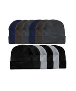 Knit Cap Ski Skull Cuff Winter Warm Stretch Solid Color Beanie Hats 12 Pack - $697.22 MXN