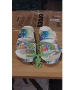 Crocs Baya Platform Slide Sandal White Multi Color Leaves Womens Size 8 ... - €30,66 EUR