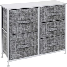 Steel Frame, Wood Top, Easy Pull Fabric Bins, Sorbus Dresser With 5 Drawers - - £51.11 GBP