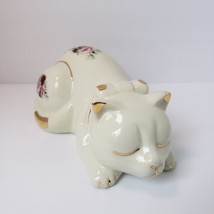Formalities by Baum Bros. Porcelain Victorian Rose Sleeping Cat Figurine #2 - £21.92 GBP