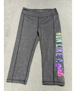 Ideology Crop Leggings Women Run Like A Girl Colorful Capri Yoga Pants G... - $27.34 CAD