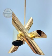 Modern Brass pendent Exclusive Sputnik Chandelier Fixture 4 Brass Pipes ... - $233.75